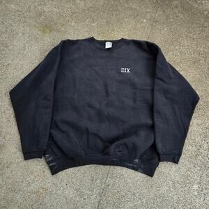 Vtg 90s COTTON DELUXE Plain Minimal Heavyweight Crewneck Sweatshirt XXL USA